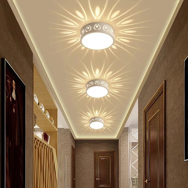 Stilvolle, moderne LED-Deckenleuchte für Eingangsbereich, Flur und Balkon