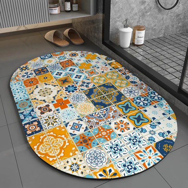Dekorativer Vintage Puzzle Design Bereichsmatte