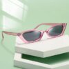 Damen modische Cat-Eye Sonnenbrille mit transparentem Rahmen
