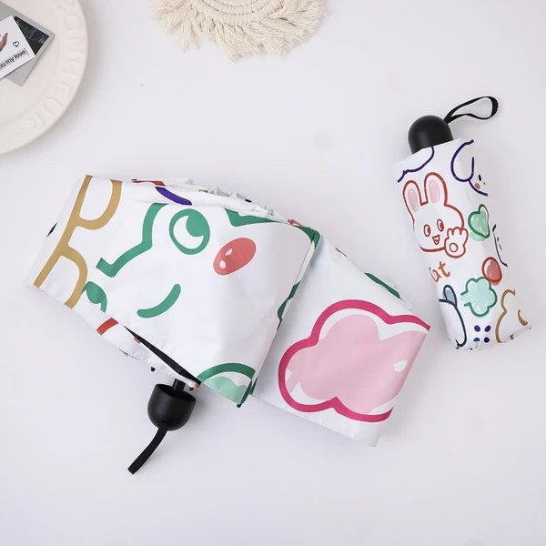 Damen Faltregenschirm mit kreativem Tierdesign Hover Image