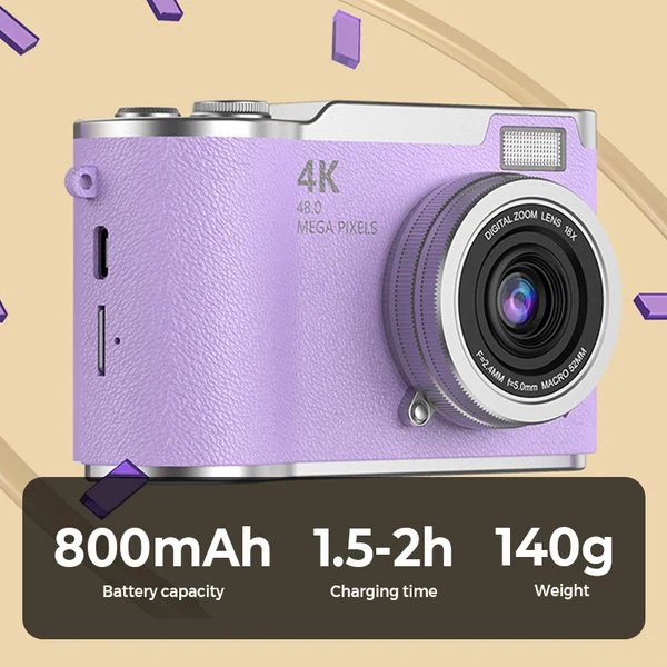 4K HD Digitalkamera mit Klappbildschirm Hover Image