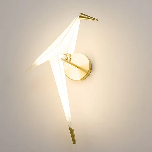Moderne Origami Kranich Wandleuchte - Elegantes LED-Licht für Wohnräume