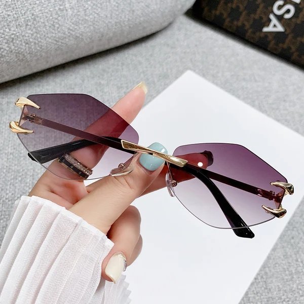 Damen geometrische Oversized-Sonnenbrille