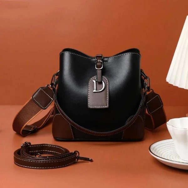 Schultertasche: Niche Damen-Umhängetasche aus echtem Leder