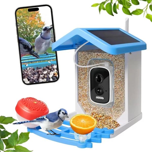 Smart Bird Feeder mit Solar-Kamera – KI-Vogel-Erkennung & Nachtsicht