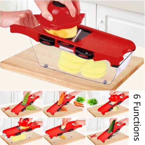 6 In 1 Mandoline Schneider Gemüseschneider Hover Image
