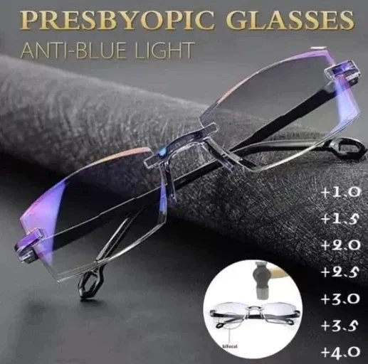 Progressive Lesebrille mit hoher Härte und Anti-Blaulichtfilter für die Ferne und die Nähe