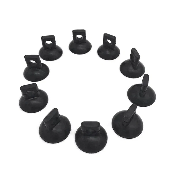 10 Stück schwarze Aquarien-Saugnapf-Luftschlauchhalter Sauger für Fischtankpumpe Sauerstoffluftschlauch Befestigungsclip-Zubehör für Aquarium Hover Image
