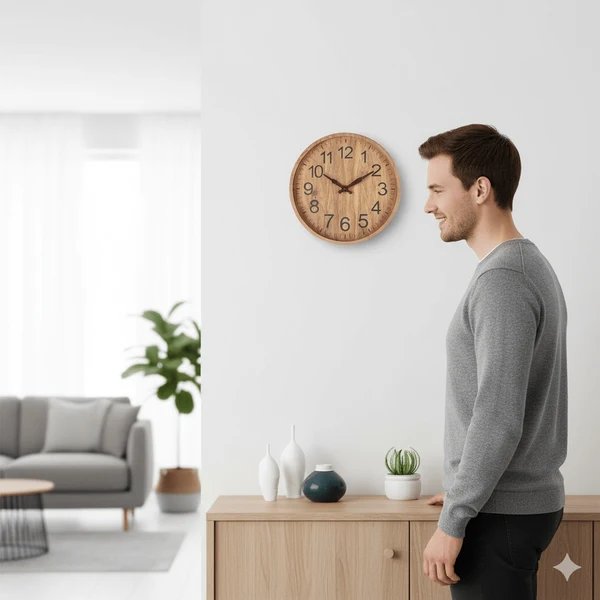 OAKTICK – Geräuschlose Holzwanduhr mit natürlichem Charme Hover Image