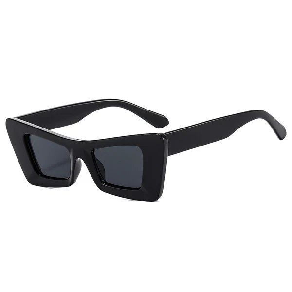 Damen auffällige Designer-Sonnenbrille mit modernem Prisma-Rahmen
