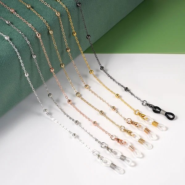 Elegante Perlen Brillen Kette