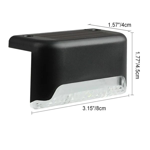 Zeitgenössisches industrielles PP quadratisches wasserdichtes LED-Solar-Außenstufenlicht für den Garten Hover Image