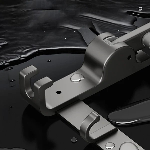 Zeitgemäßes Badezimmer Zubehör Set Graues Aluminium Badezimmer Zubehör Set Hover Image
