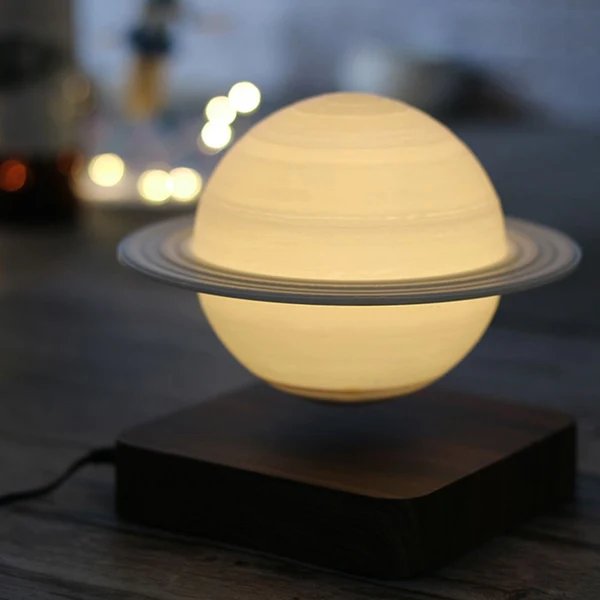 Schwebende Saturnlampe