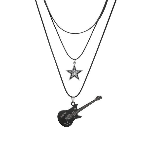 Schichtige von Rockmusik inspirierte Halskette