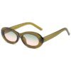Damen modische ovale Sonnenbrille mit UV-Schutz und innovativem Design