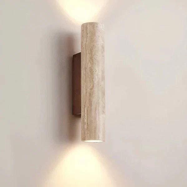 Designer-LED-Wandleuchte mit Marmoroptik im Wabi-Sabi-Stil