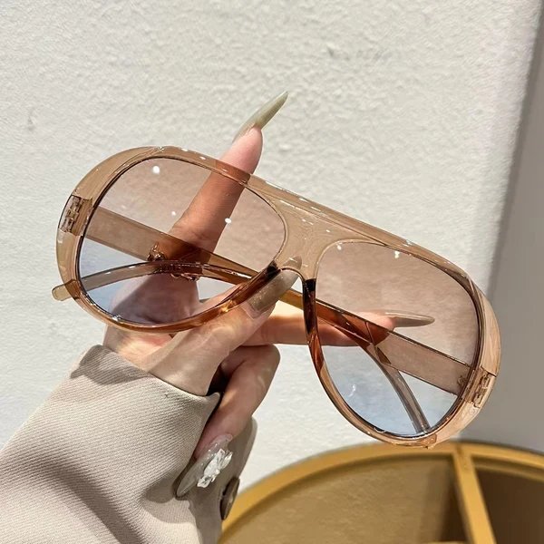 Damen elegante Oversized-Sonnenbrille mit UV-Schutz
