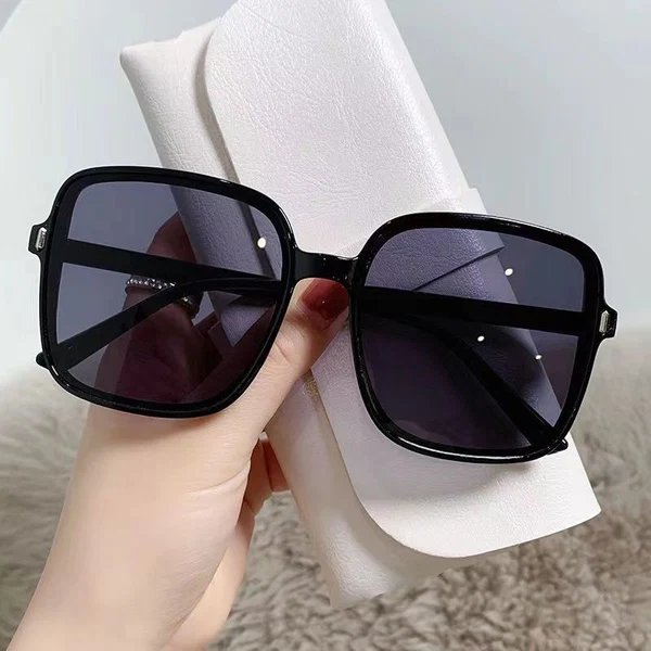 Damen quadratische Oversized-Sonnenbrille mit integriertem UV-Schutz