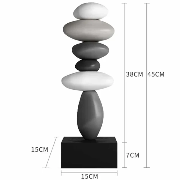 Zen Stein Stapel Ästhetische Wohnkultur