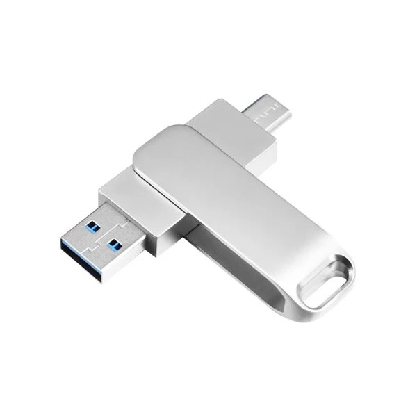 Dual-Connector USB 3.0 Flash-Laufwerk mit ergonomischem Design