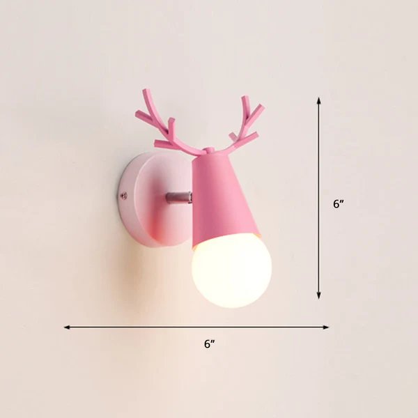 Deer Vanity Light Fixture Nordic Style Metall Schlafzimmer Verstellbare Wandmontage Licht