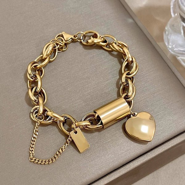 Bold & Chunky Ketten Herzarmband