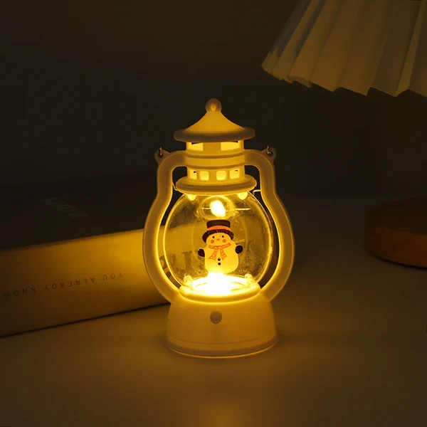 Mini-Weihnachtslampe mit LED-Beleuchtung - Tragbare dekorative Laterne für festliche Dekoration, Winter- & Weihnachtszeit