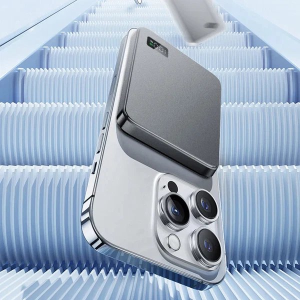 10000mAh Dünne magnetische kabellose Powerbank Tragbares MagSafe-Ladegerät Hover Image