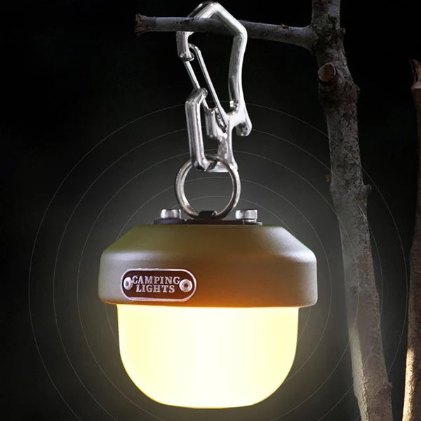 Zeitgenössische kreative wasserdichte Orb-Metall-PC-LED-Camping-Außenleuchte für Außenpatio