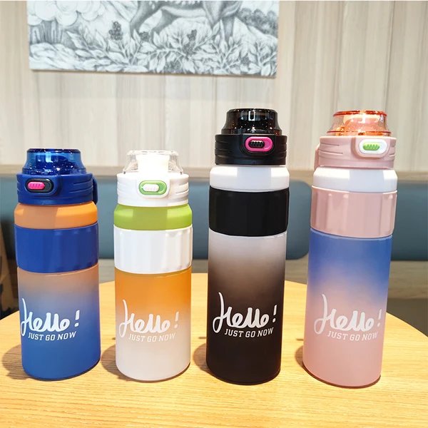 Damen vielseitige Trinkflasche mit innovativem Klappdeckel