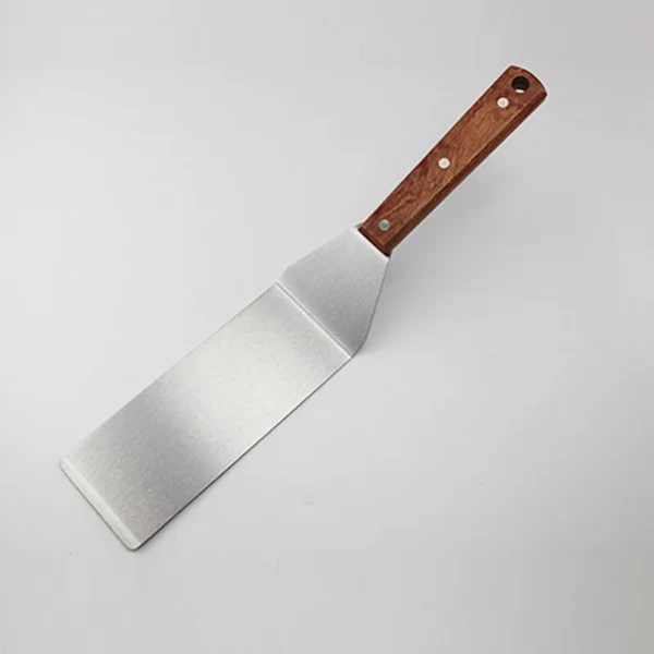 Edelstahl Spatel Schaber mit Holzgriff Grillwender