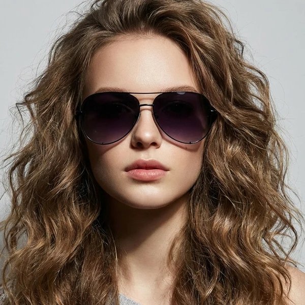 Damen Vintage Pilotensonnenbrille