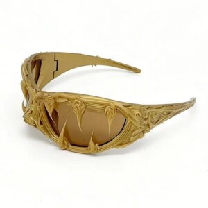 Damen Extravagante Sportsonnenbrille mit kreativ gestaltetem Rahmen Hover Image