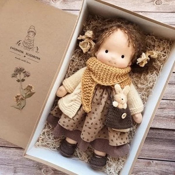 Waldorfpuppe | Handgefertigtes Stoff-Kuscheltier | Mehrere Designs