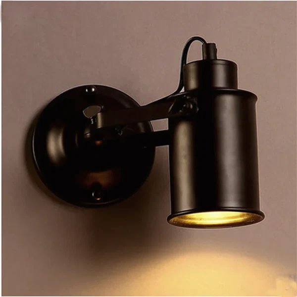 Verstellbare Industrie-Wandlampe mit flexiblem Gelenk