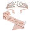 Damen Glitzernde Tiara mit personalisiertem 80. Geburtstagsschriftzug