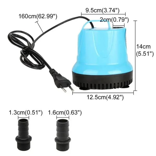 110v 220v Fischtank Tauchwasserpumpe Bodenansaugpumpe Bodenfilter Gülle für Fischtank, Teich, Aquarium, Brunnen Hover Image