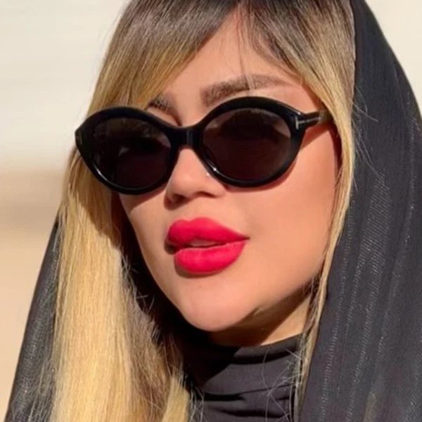 Damen modische Sonnenbrille mit innovativem ovalen Rahmen und UV-Schutz