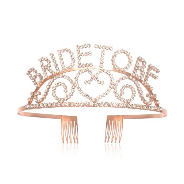 Damen Glitzernde Braut Tiara Hover Image