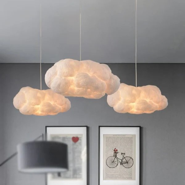Designer Cloud LED Pendelleuchte Weiß PVC/Baumwolle - Nimbus