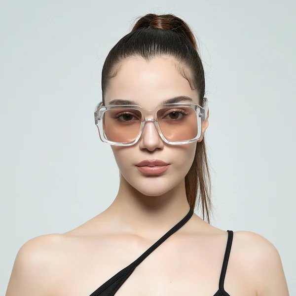 Damen modische quadratische Sonnenbrille im modernen Schildpatt-Design