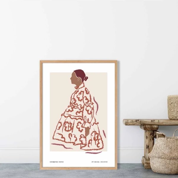 Zeitgenössisches Mode-Skizzenposter für Frauen Nr. 3 Hover Image