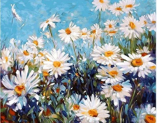 Field of Daisies - Van-Go Malen nach Zahlen Kit