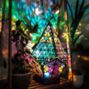 Buntglas Style LED Tischlampe - LumiAura
