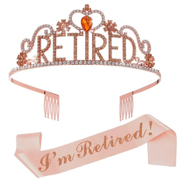 Damen Festliche Tiara mit Aufschrift und Satin-Schärpe