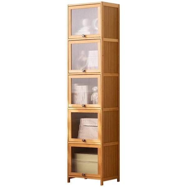 Holz Vitrine Mit Klarem Glas Und Verstellbaren Ablageflächen
