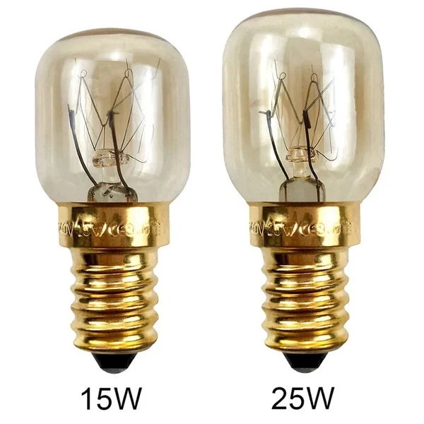 220V Hochtemperaturbirne 15W 25W E14 300 Grad Mikrowellenofen Glühlampe Wolframwendel Dampfgarer Lampe Leuchtmittel Salz Glühlampe Hover Image