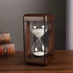 Sanduhr aus Holz, 30 Minuten – Massivholzrahmen & dekorativ | Ideal für Büro und Zuhause Hover Image