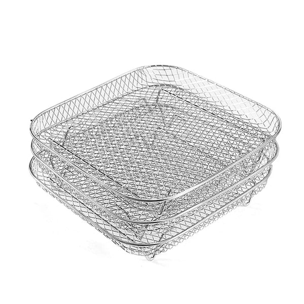 3-Tier Edelstahl Air Fryer Rack Universelles Stapelbares Zubehör